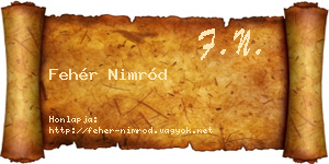 Fehér Nimród névjegykártya