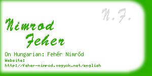 nimrod feher business card