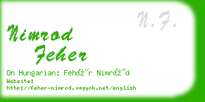 nimrod feher business card